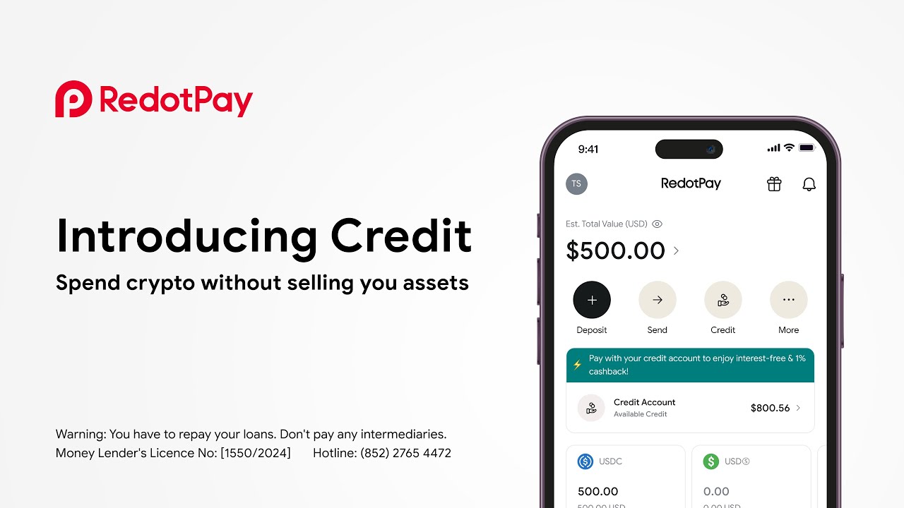 RedotPay How-To: Use the All-New Credit Account Feature