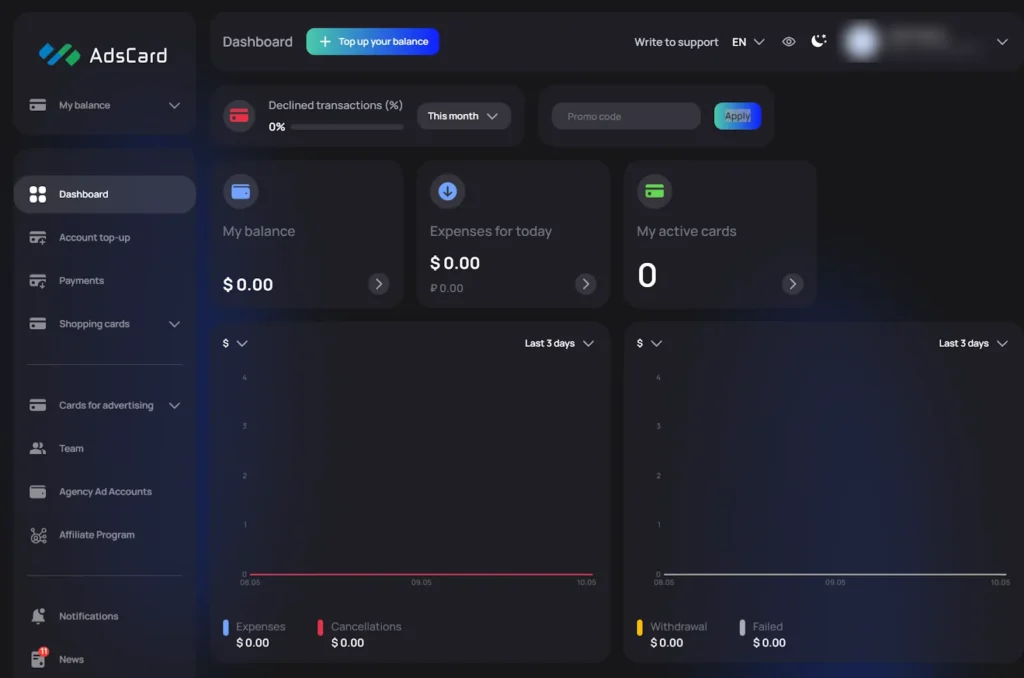 AdsCard Dashboard
