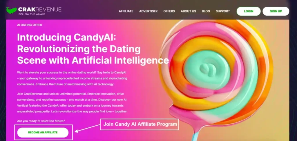 CandyAI Affiliate Program on CrakRevenue