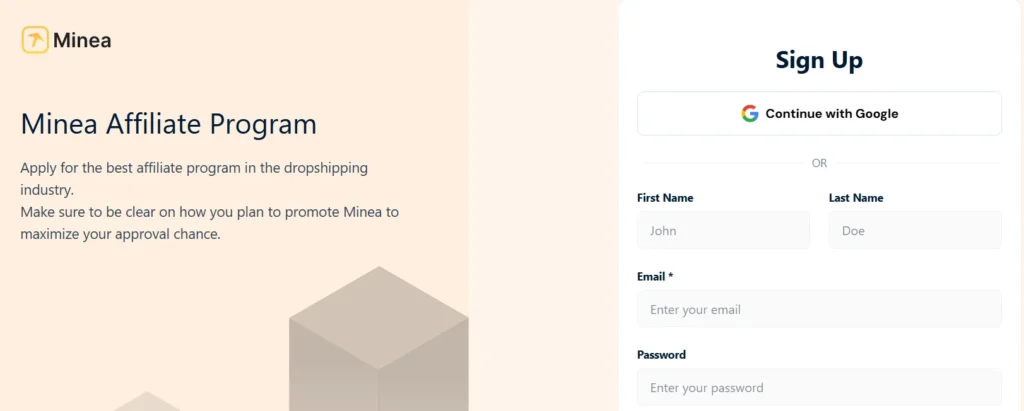 Minea Affiliate Program