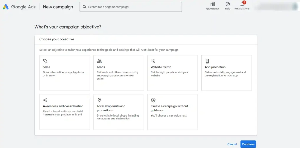 Setting Up YouTube Ads Targeting - Choose your campaign goal