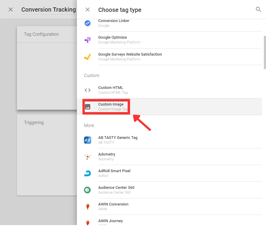 Google Tag Manager - Custom Image