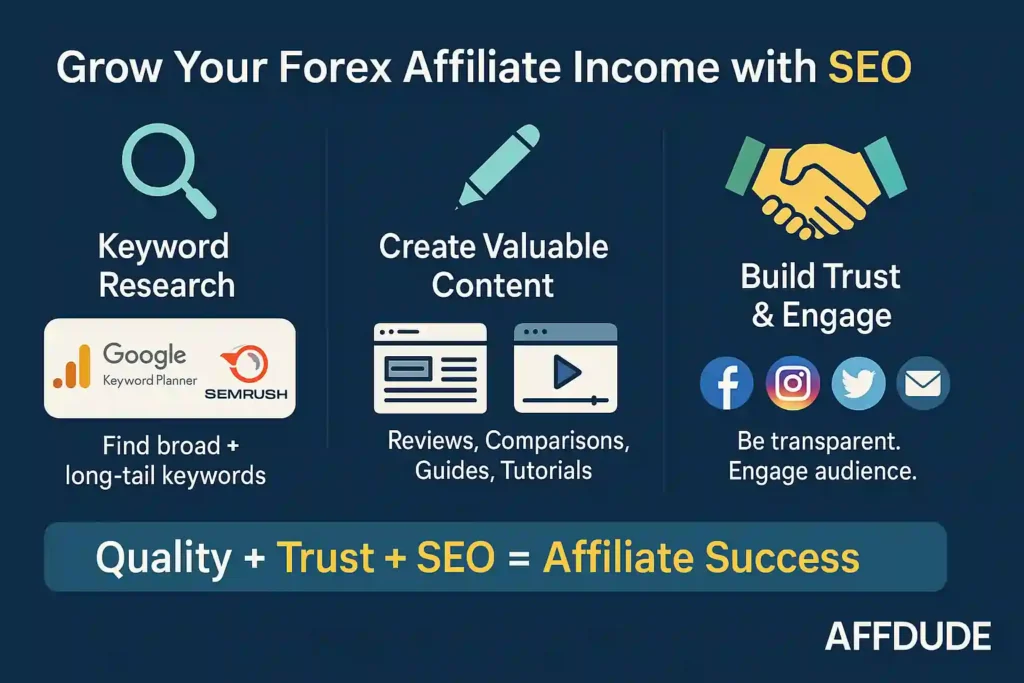 Forex Affiliate Offers - SEO Tips for Success