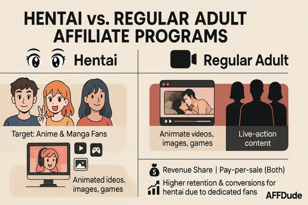Hentai Affiliate Programs Compare to Regular Adult Programs