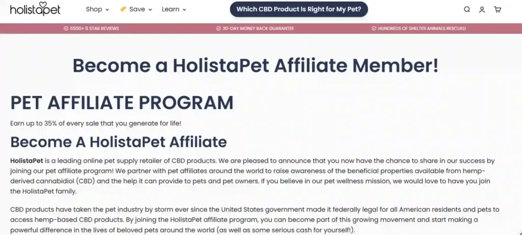 HolistaPet Affiliate Program
