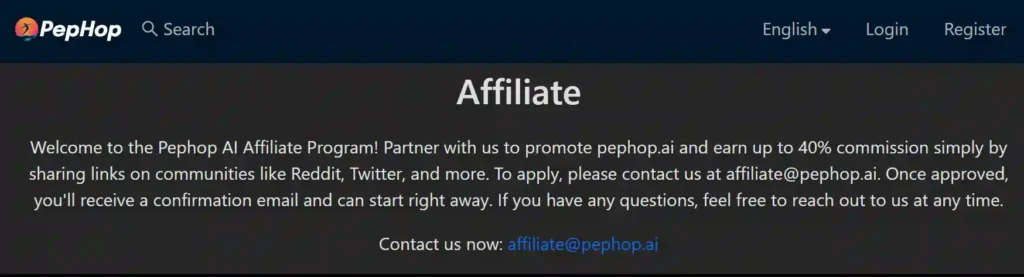 PepHop AI Affiliate Program