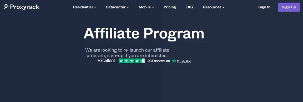 ProxyRack Affiliate Program