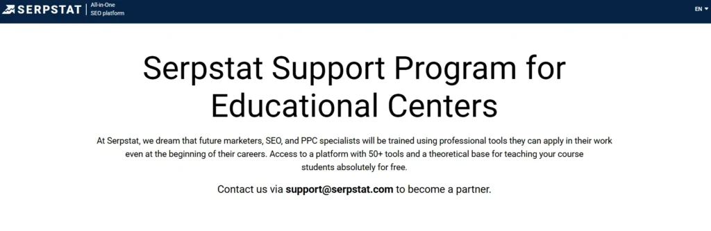 Serpstat Affiliate Program