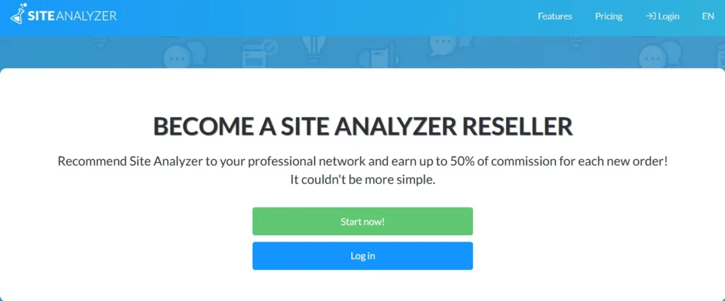 Site Analyzer Affiliate Program