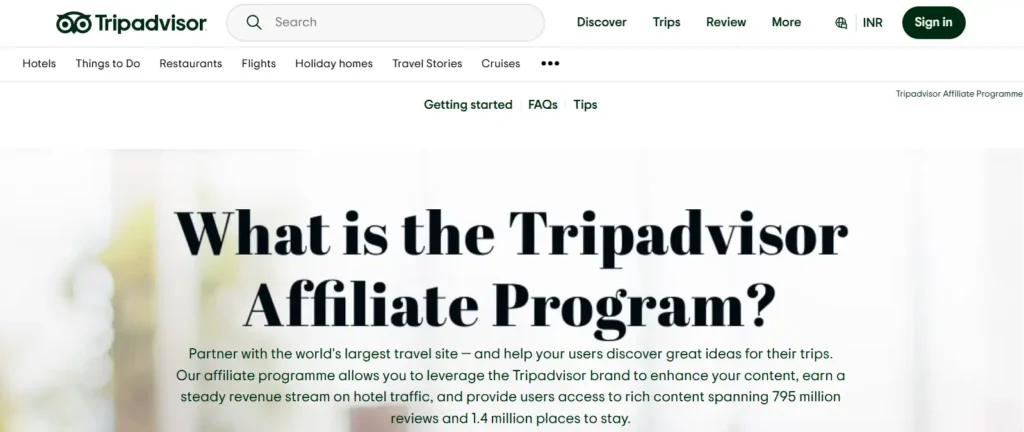TripAdvisor Affiliate Program