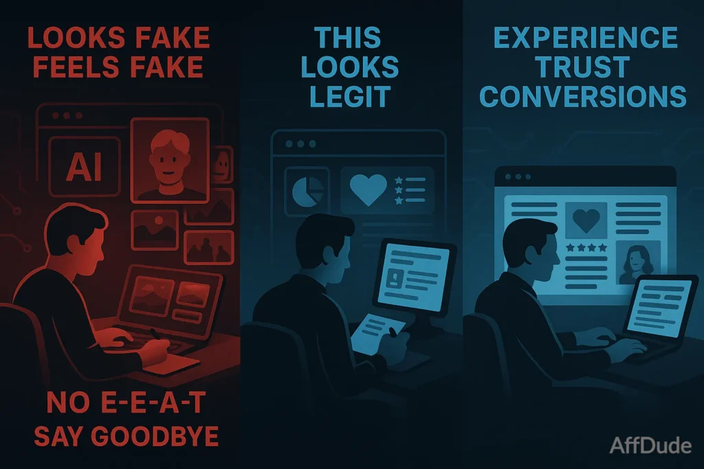 E is for Experience in Google's E-E-A-T for adult niche