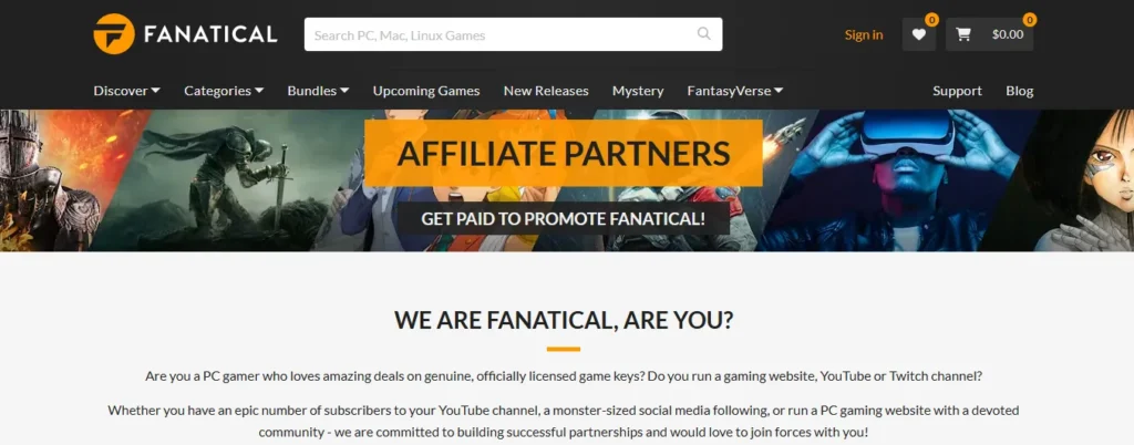 Fanatical Affiliate Partners Program