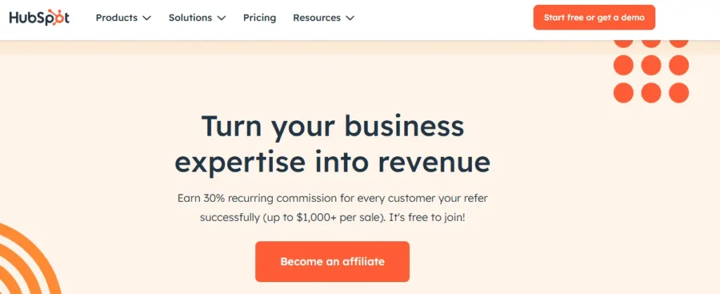 HubSpot Affiliate Program