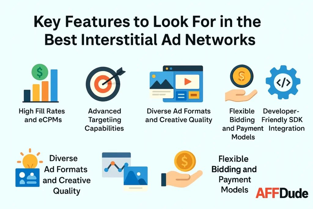 Interstitial Ad Networks Features