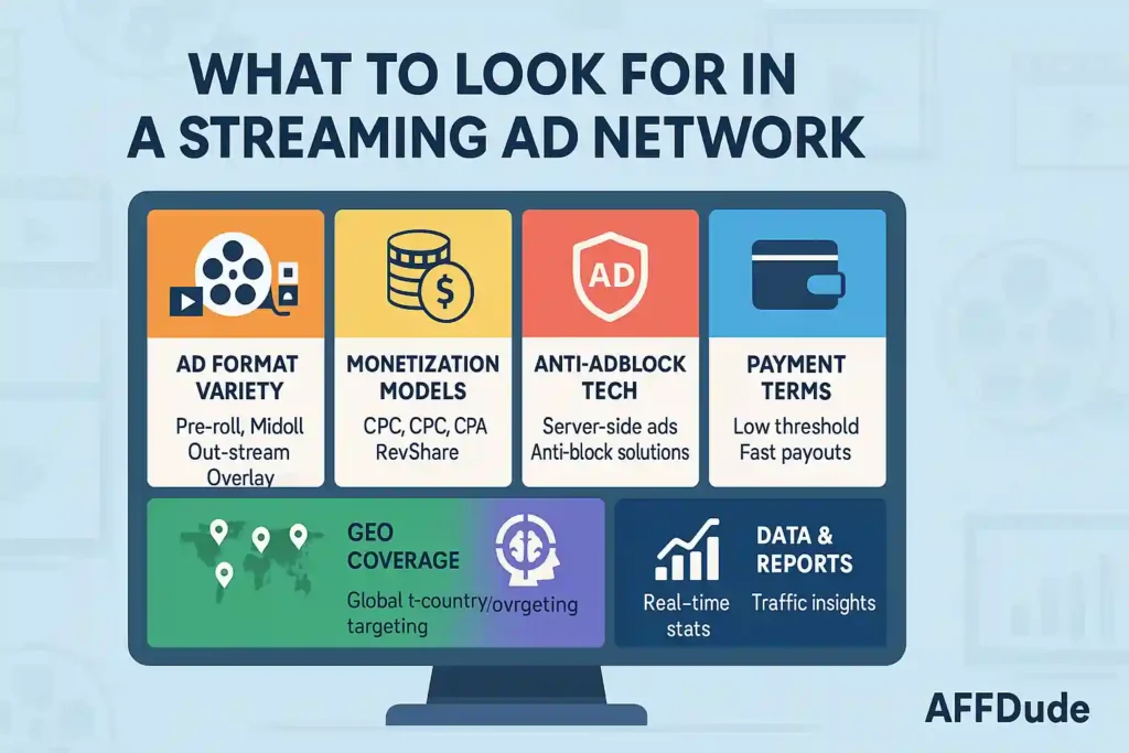 Key Features to Compare in Movie-Video Streaming Ad Networks