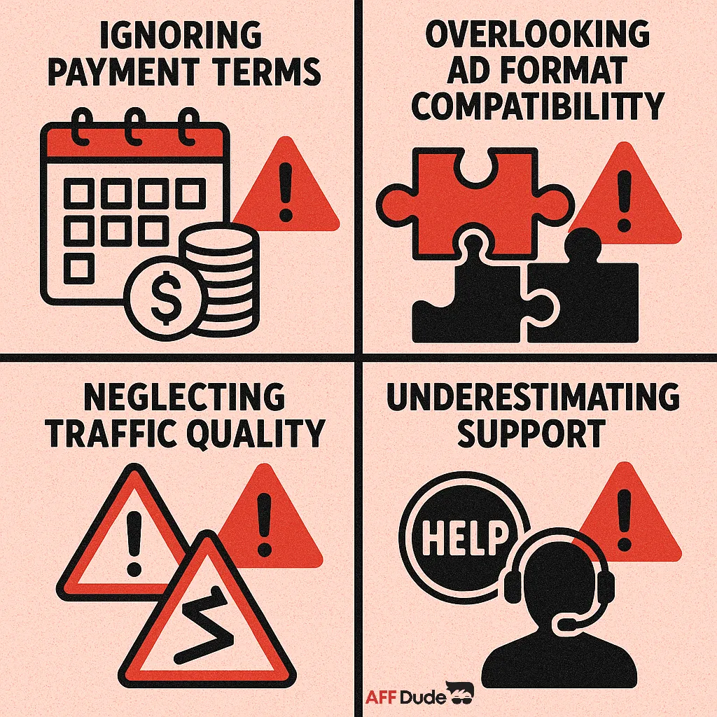 Mistakes while choosing adult ad networks