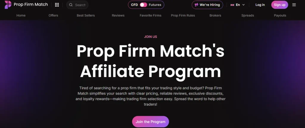 Prop Trading Firm Affiliate Program