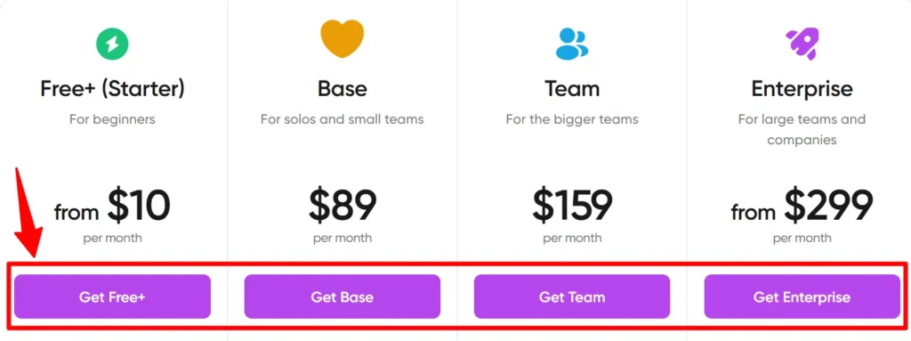 Select your preferred Dolphin Anty plan