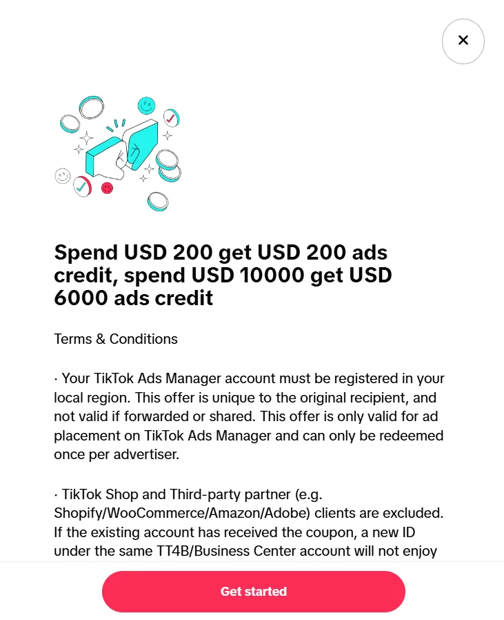 TikTok Ads Cashback System