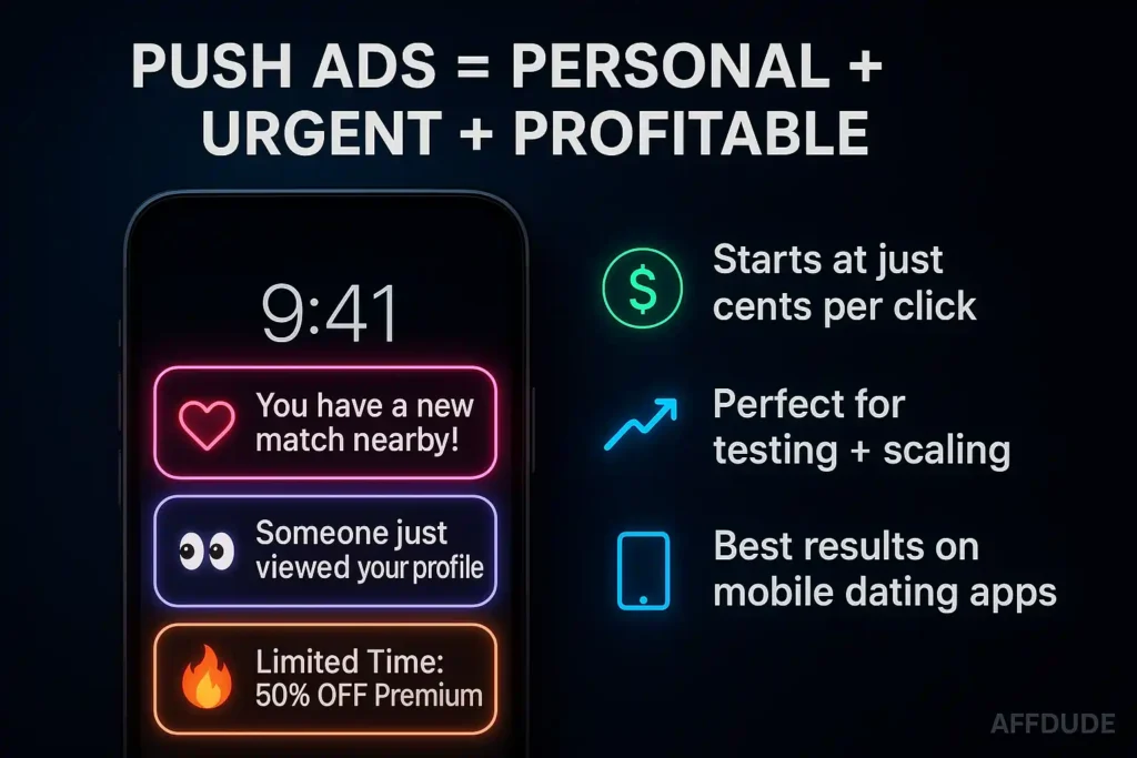 showing push notification popups