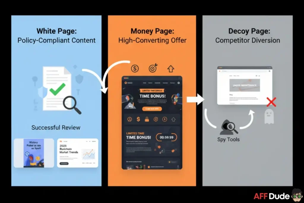 Three-Page Link Cloaking Strategy