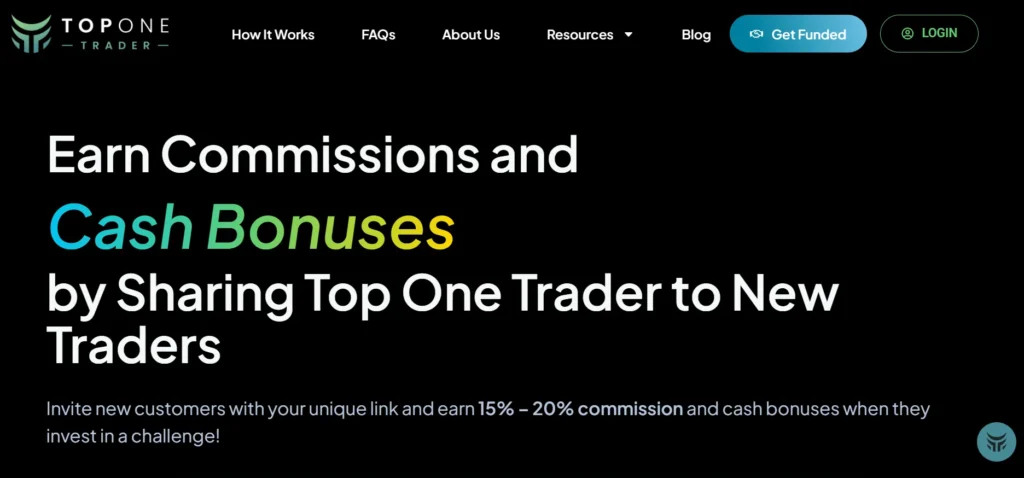Top One Trader Affiliate Brand Ambassador Program