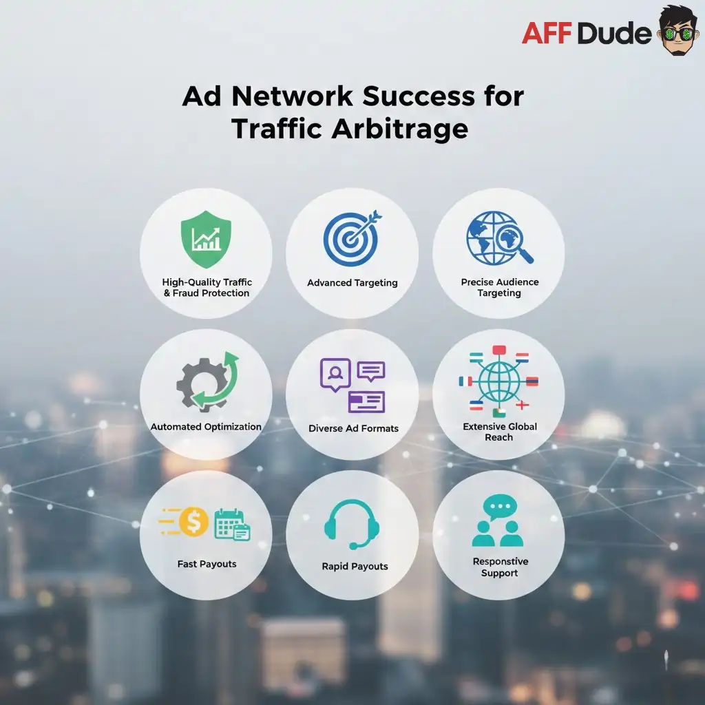 Social media traffic arbitrage Ad Network features 