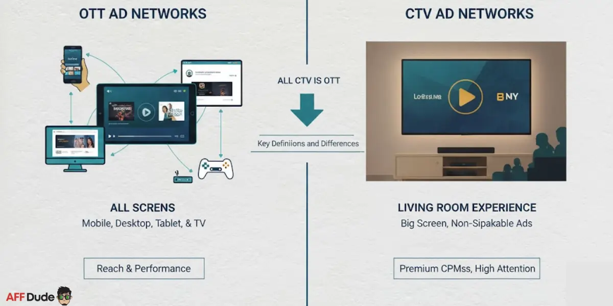 CTV and OTT Ad Networks Differences Explain