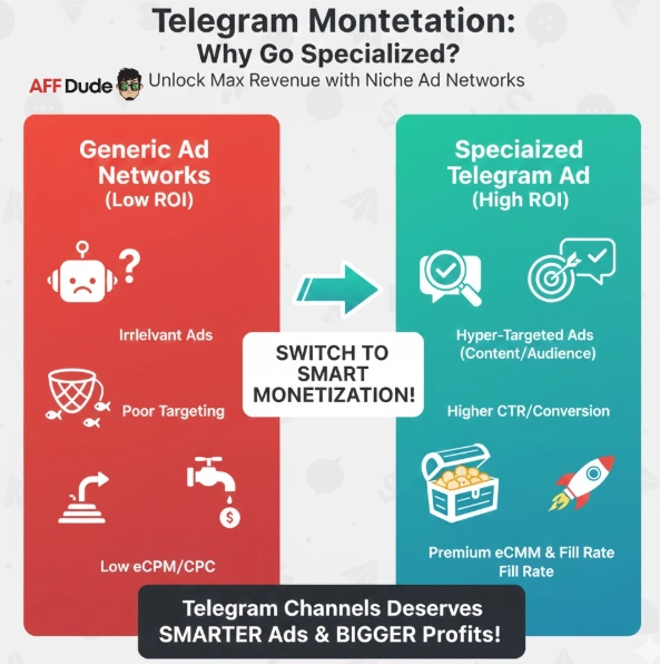 Benefits of specialized Telegram ad networks