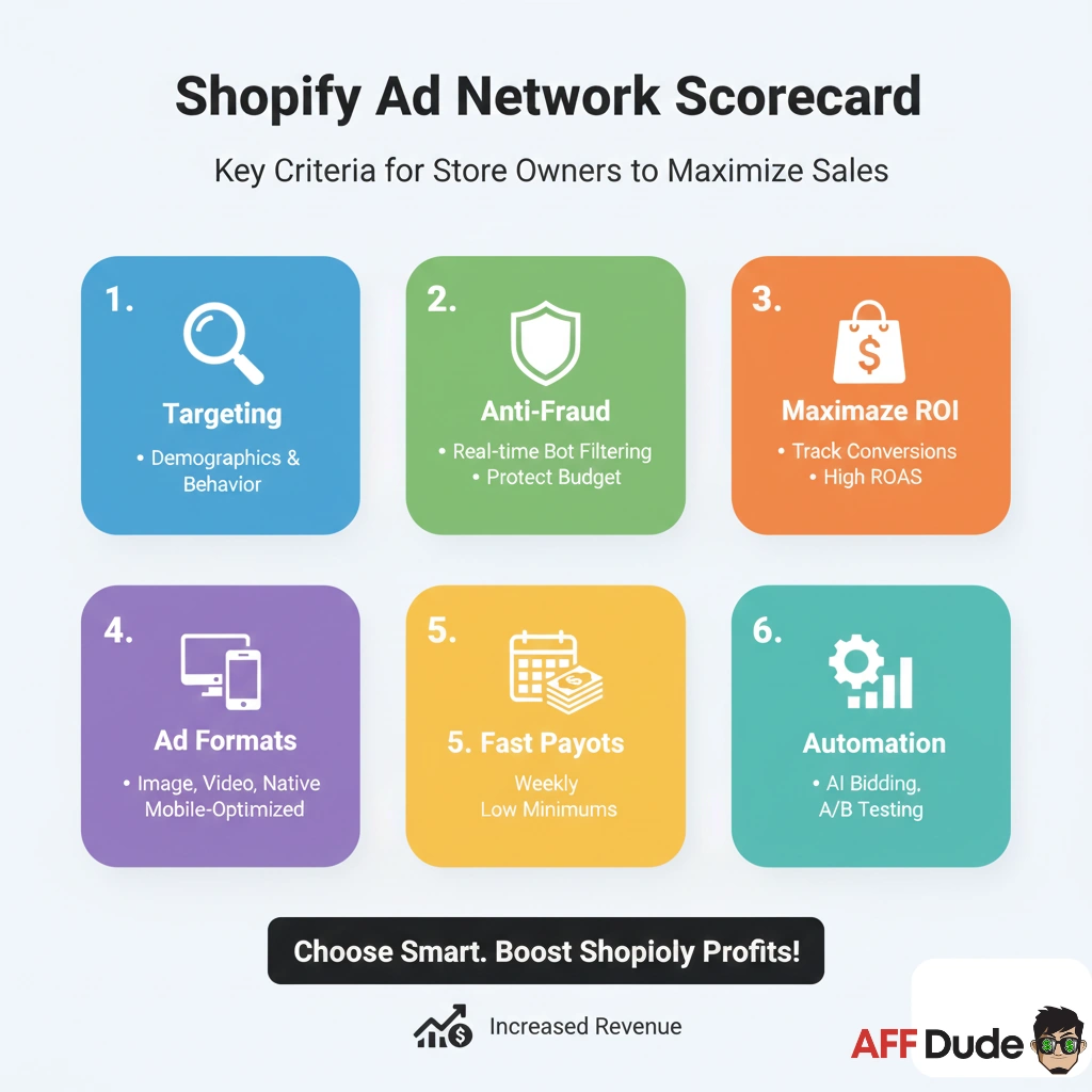 Criteria for choosing Shopify ad networks