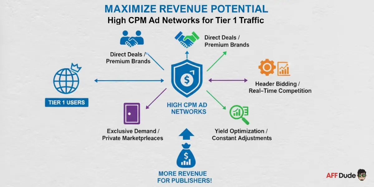 High CPM Ad Networks for Tier 1 Traffic