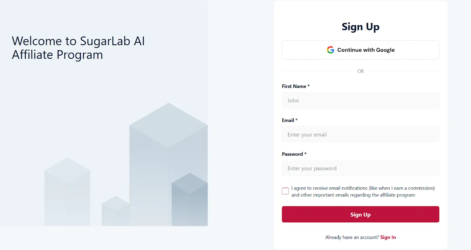 SugarLab AI Sign Up