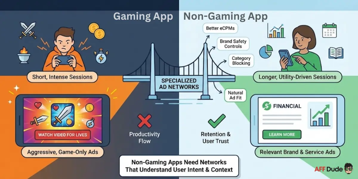 Specialized Ad Networks in Non-Gaming App Monetization