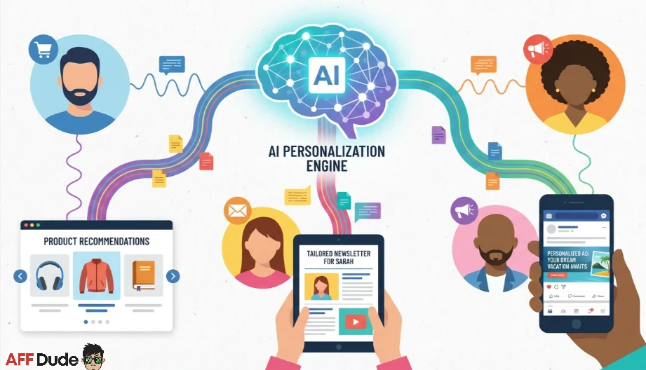 AI personalization at scale illustration