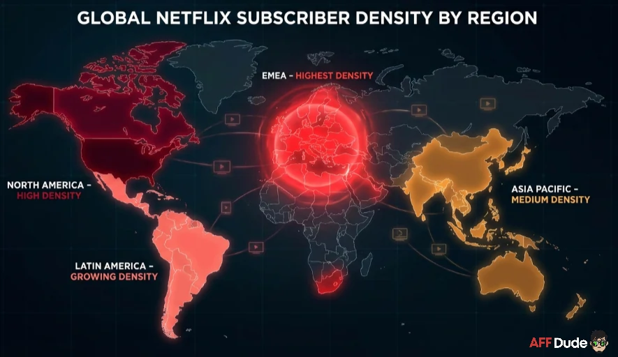 Global Netflix Subscriber Density By Region