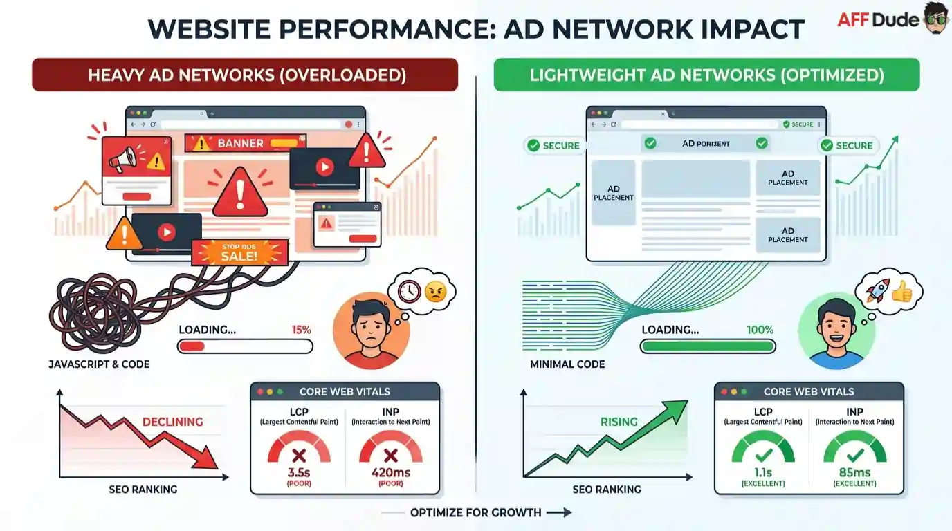 Importance of Lightweight Ad Networks for Maximum Speed