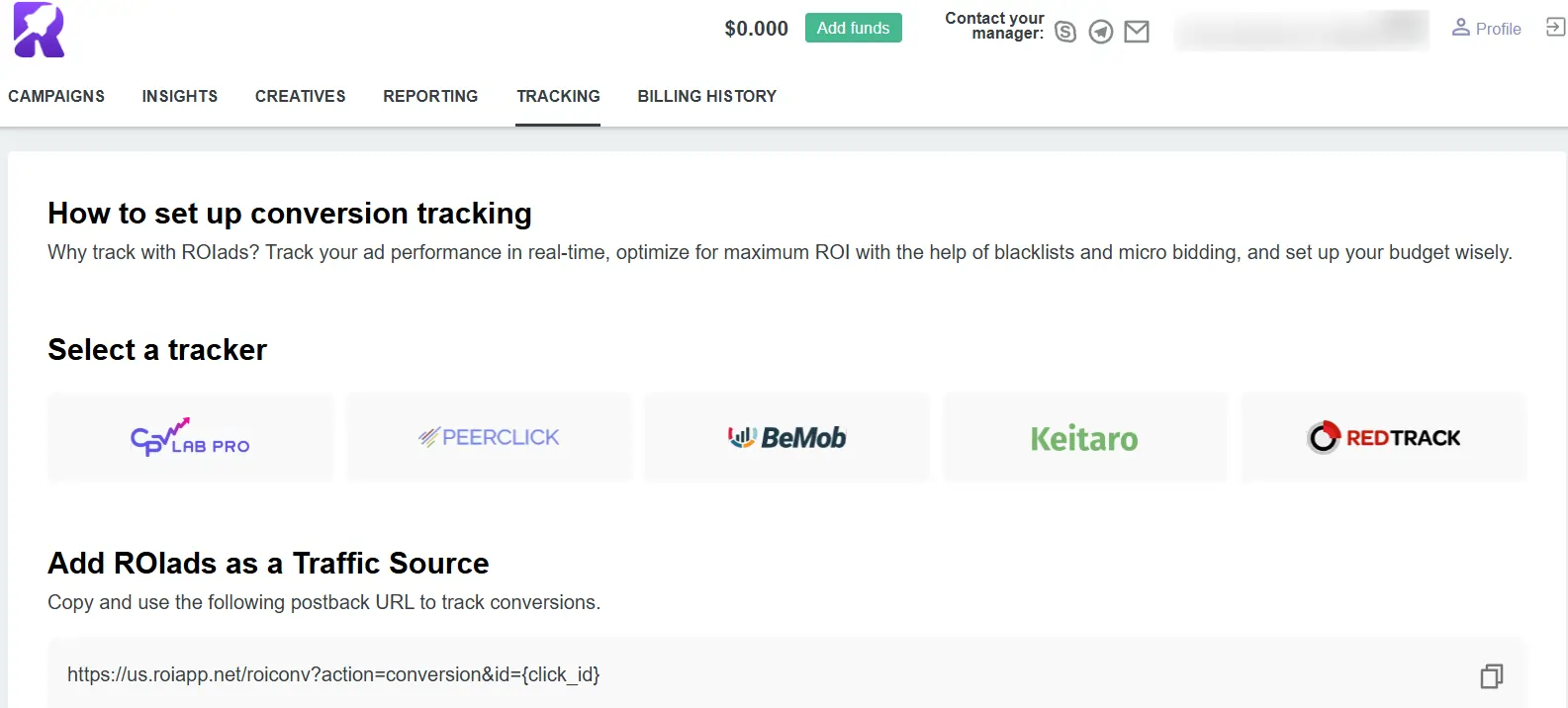 ROIads Tracking