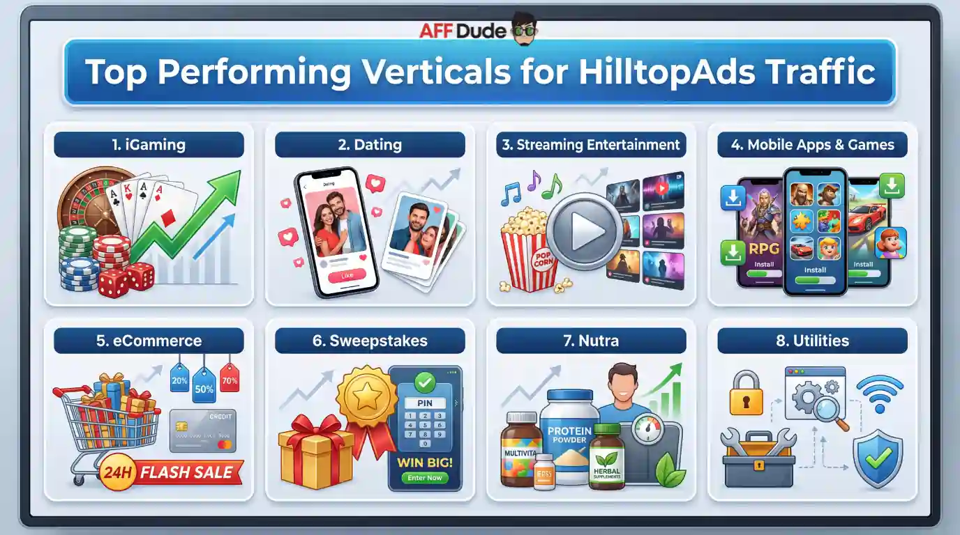Verticals for HilltopAds Traffic