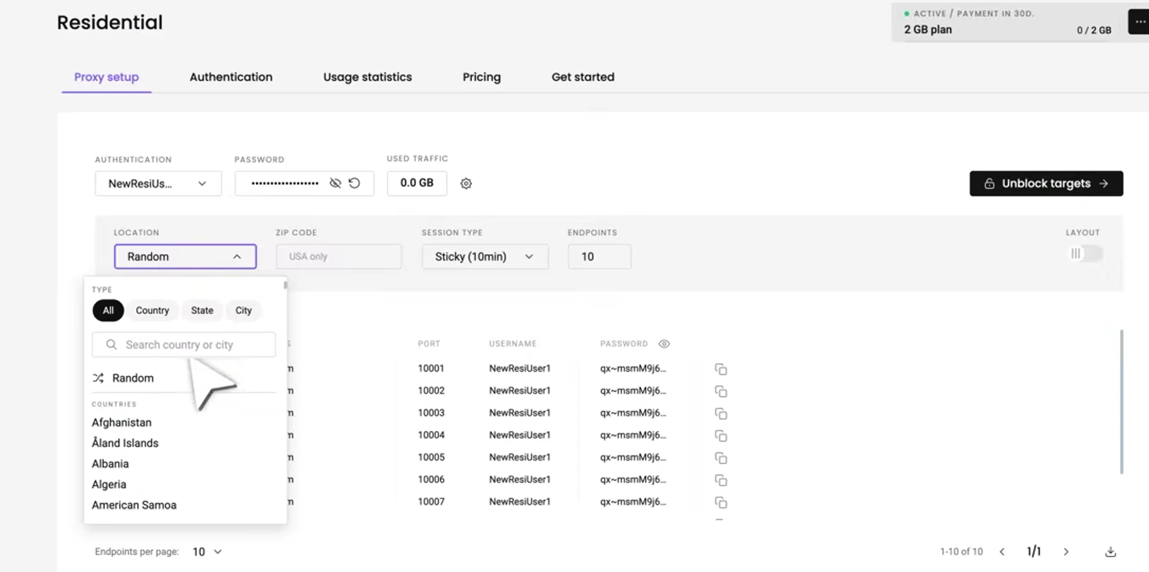 Set up Decodo proxies with city-level targeting