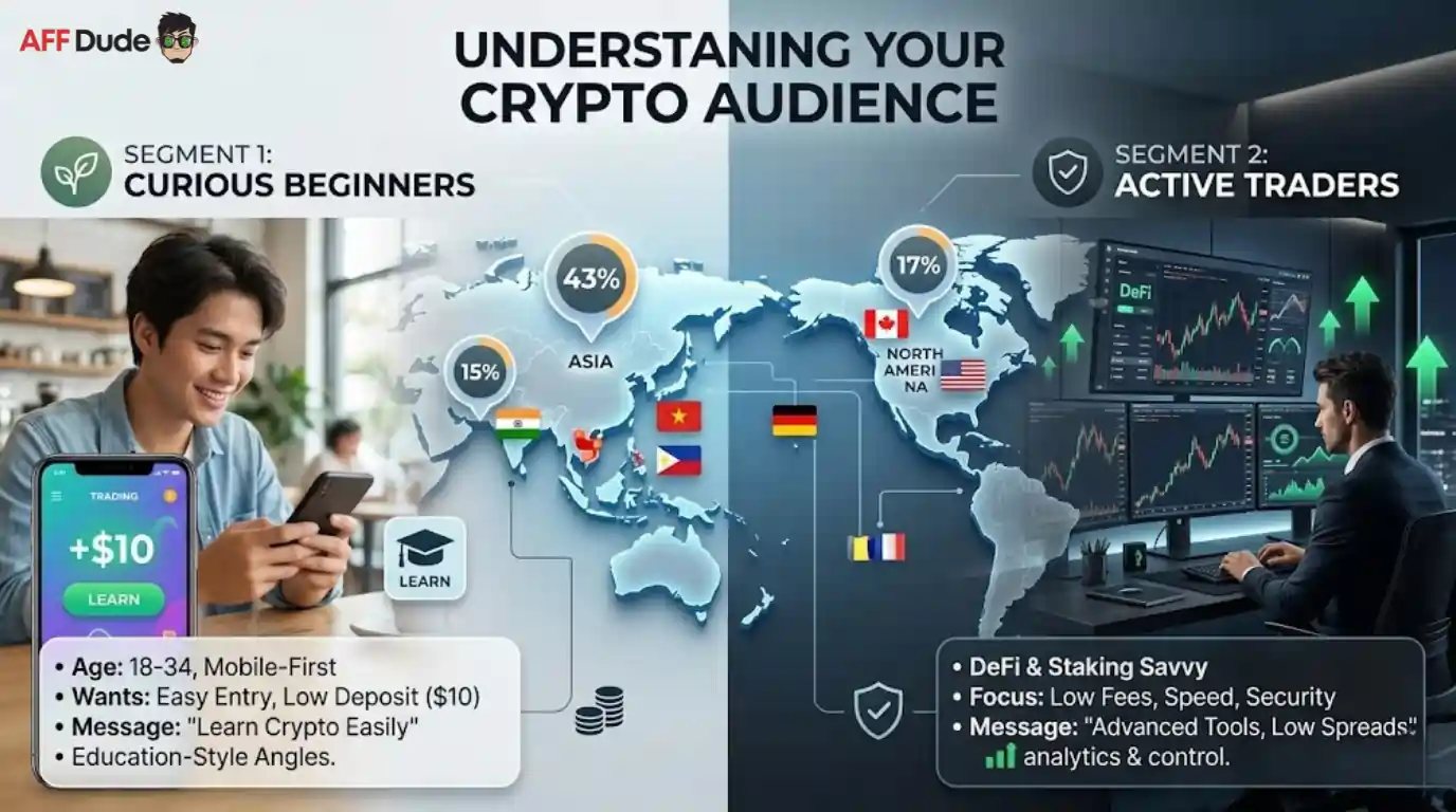 Crypto trading audience segments overview