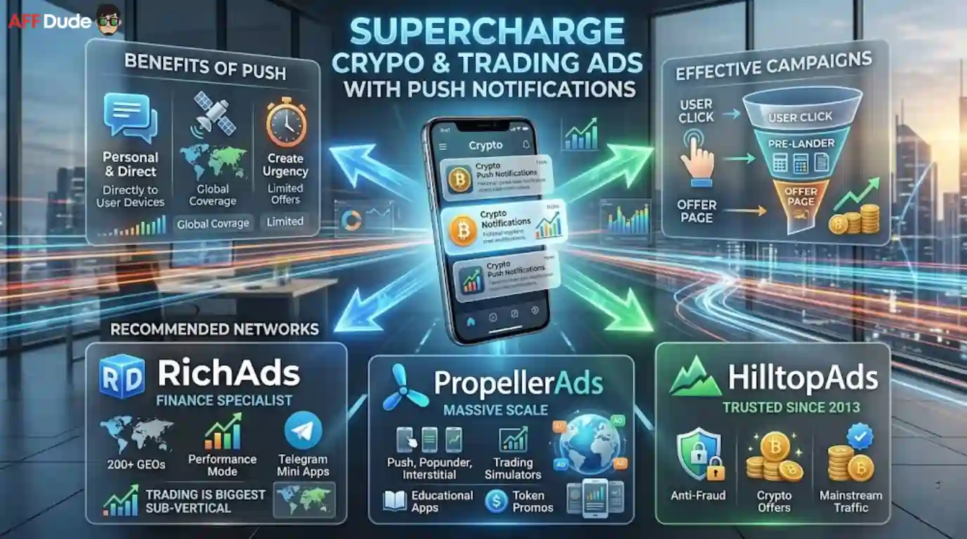 Push Ad Networks for Crypto and Trading Traffic