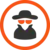 pngtree vector icon with round contours featuring orange and gray tones representing a spy vector png image 19601124