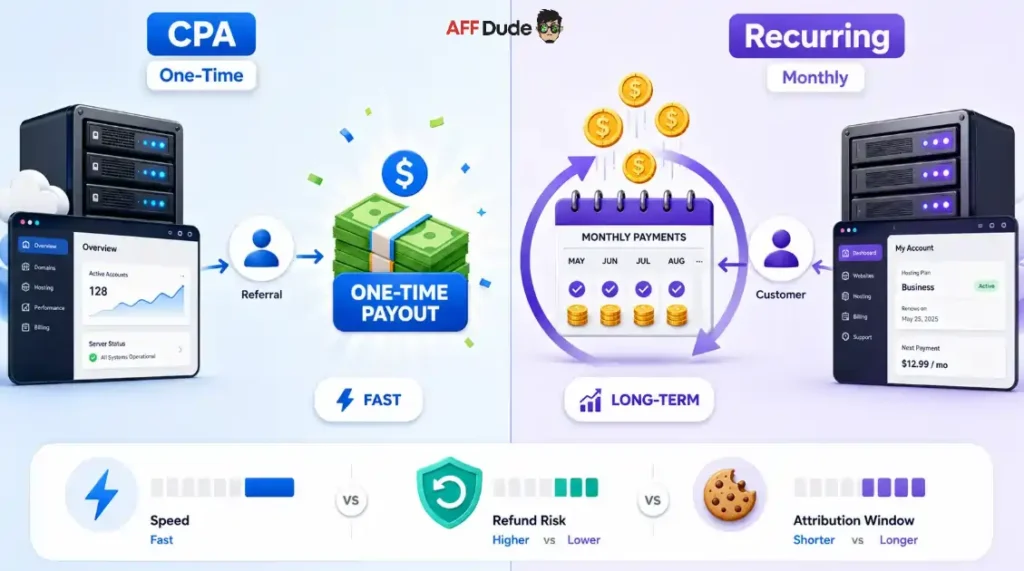 Web Hosting CPA vs. Recurring RevShare Payouts