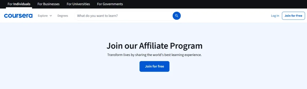 Coursera Affiliate Program