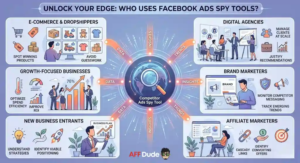 Marketers using Facebook ads spy tools for competitor research