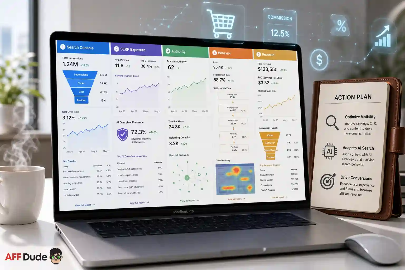 Search Console query intent metrics and CTR trends