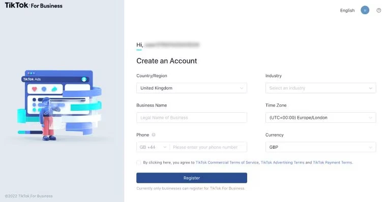 Select Your Business Country in TikTok Ads