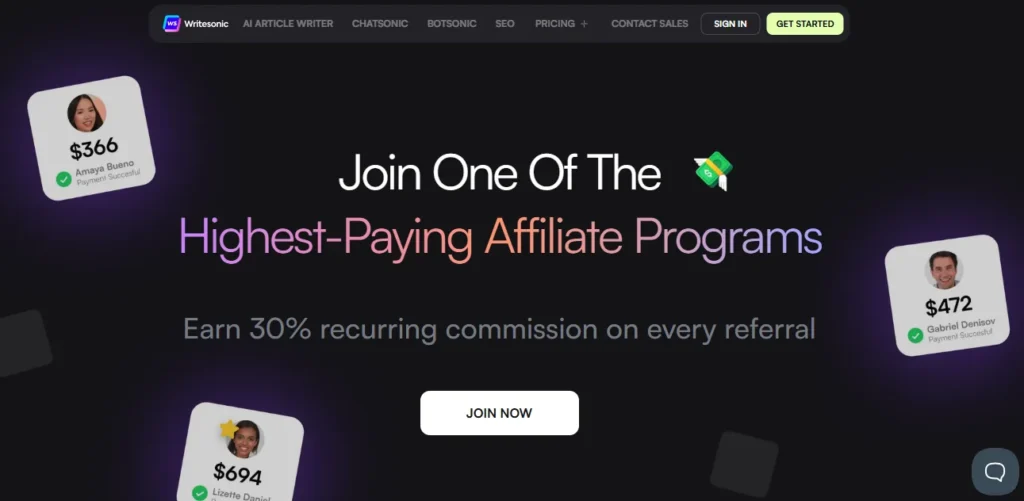 Writesonic Affiliate Program