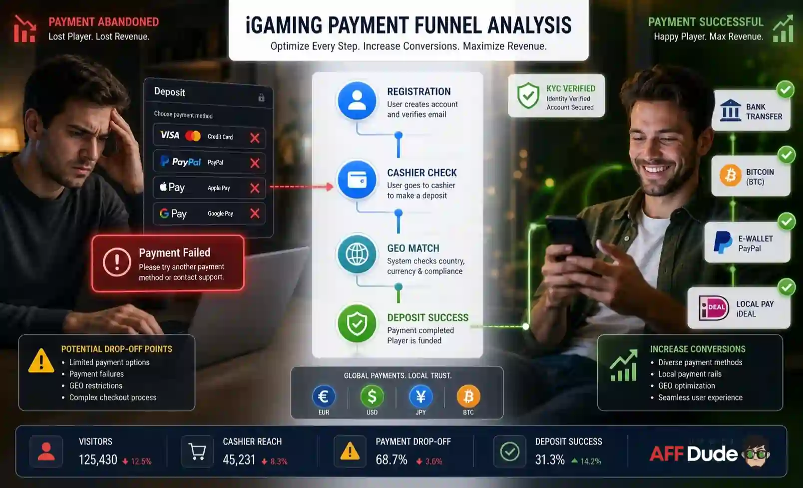 iGaming Payment Funnel Analysis for GEO Verification