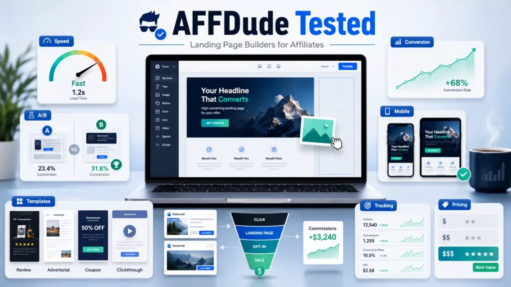 AFFDude Tests Landing Page Builders